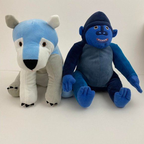 Set of 2 Kohl's Cares World of Eric Carle Gorilla & Polar Bear Plush Animals 10" - Picture 1 of 16
